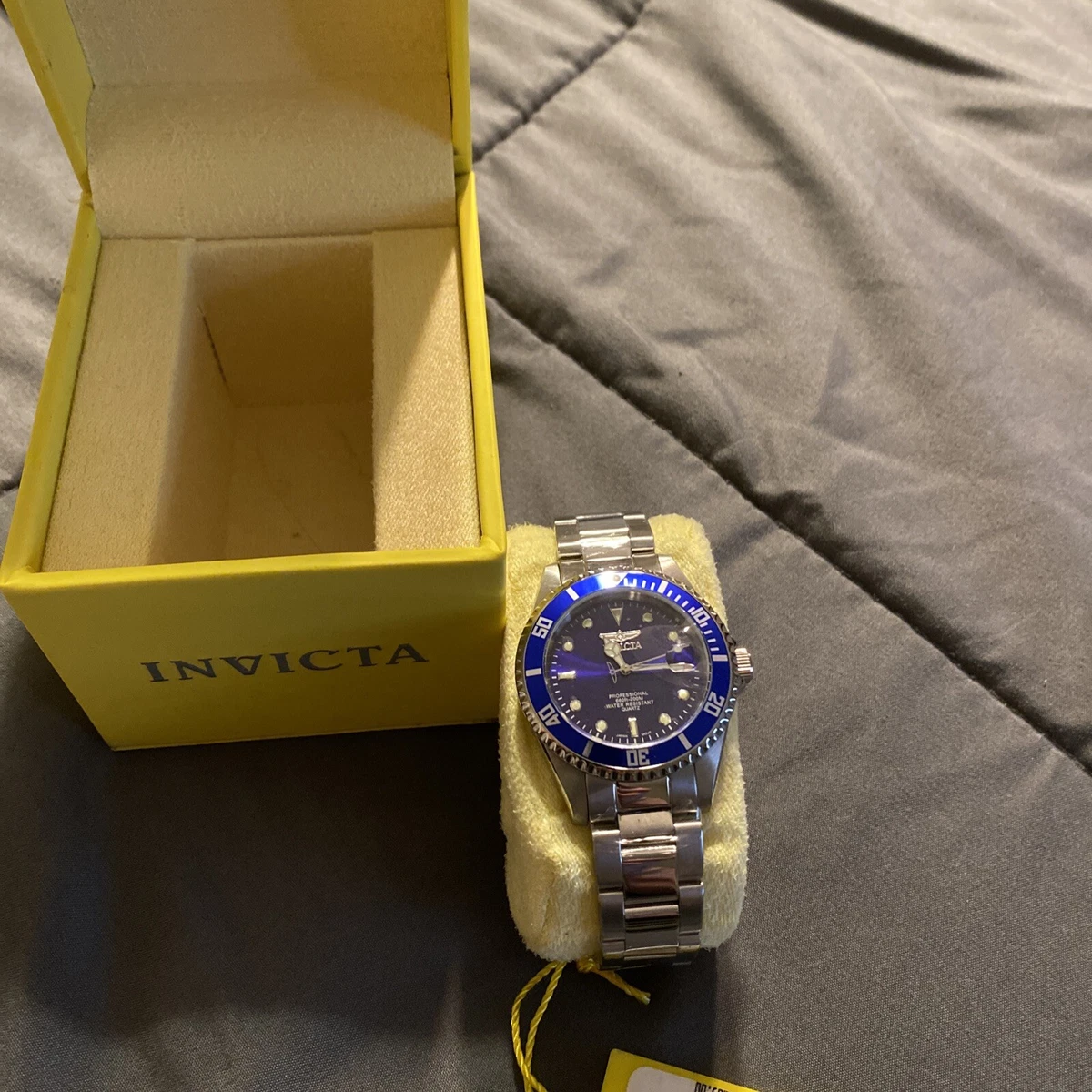 Invicta 9204ob gent s pro diver steel store bracelet blue dial watch