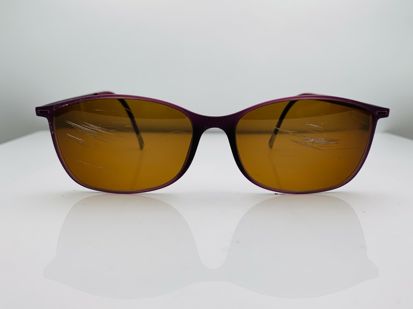 Vintage Silhouette 1572 Purple Oval Sunglasses FRAMES… Gem