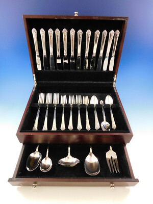 Damask Rose by Oneida Sterling Silver Flatware Set for 12 Service
