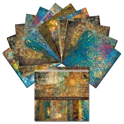 Vintage Patterned Paper Pad Scrapbooking Paper Pack Vintage Journaling