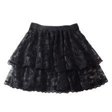 Lady Girls Mesh Lace Skirt Petticoat Culotte A-line Tiered Layered Tutu Skirt