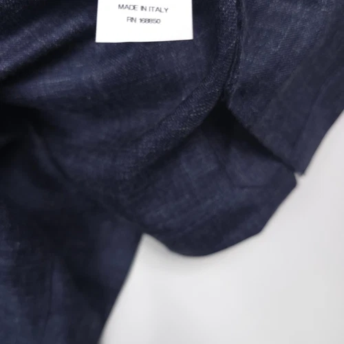 Bloomingdales Wool Chore Jacket Mens 42R Navy Blue Melange Micro Hopsack  image 10