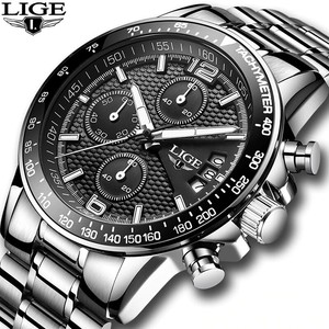 New LIGE Men's Watch Luxury Stopwatch Sport waterproof Quartz Watch  Business Men | eBay
