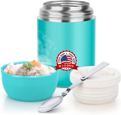 Termos Para Comida Grande 16Oz Caliente Calentador De Portatil Acero Inoxidable