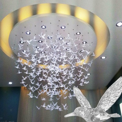 Crystal Flying Birds Window Ceiling Hanging Ornament Holiday