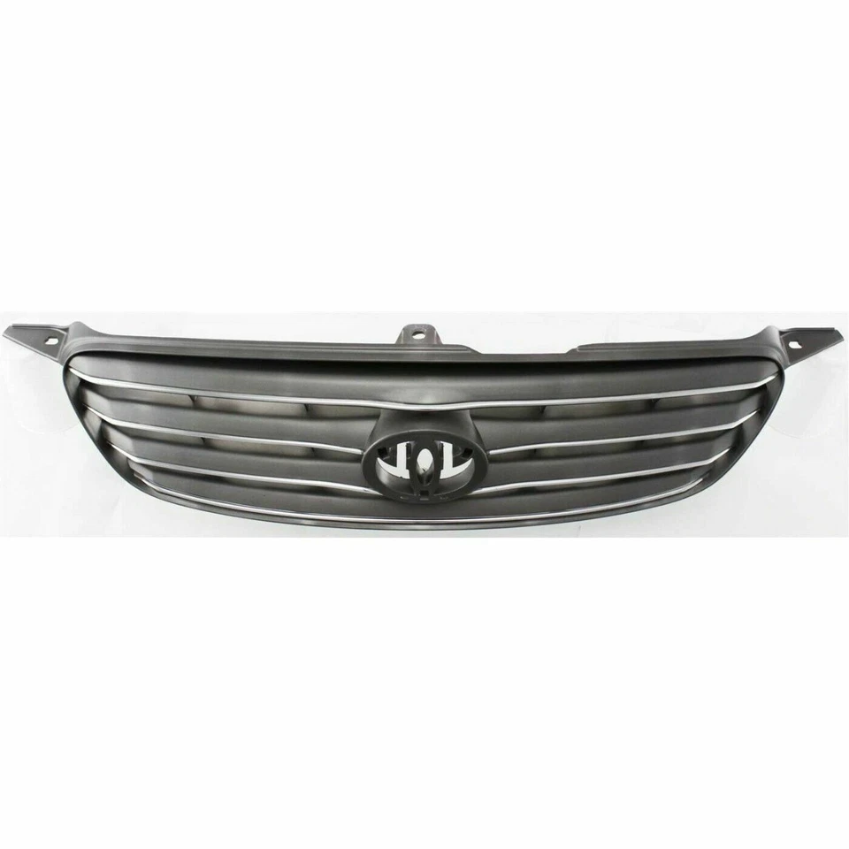 For 2003-2004 Toyota Corolla Front Grille & Fog Lamp Cover Textured Black & Gray - Imagem 4 de 4