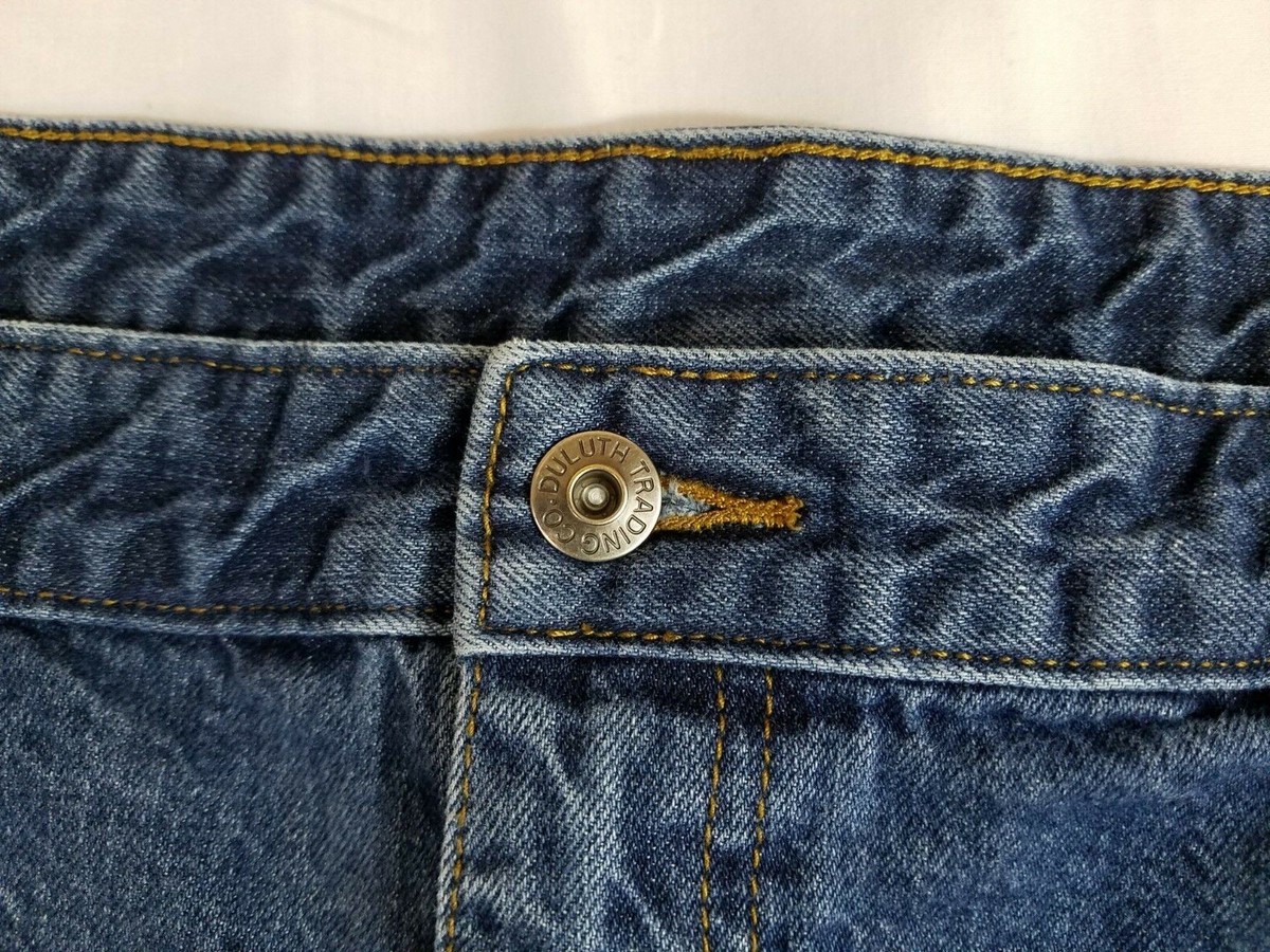 Jean Baggy Homme Duluth Trading 48x30 - Bleu Délavé - 100% Coton - Très Bon état