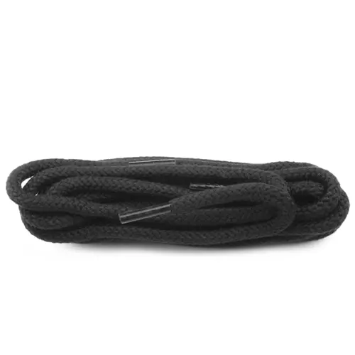 Round Cord Shoe Laces Bootlaces Black 120 cm Kickers Trainers Sneakers Shoelaces - Picture 3 of 3