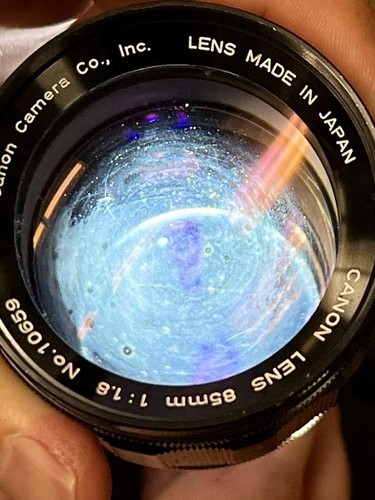 Canon 85 mm f/1.8 LTM L39 obiettivo montaggio a vite con adattatore Leica M - Foto 13 di 16