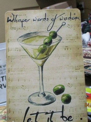 Metal sign Retro WHISPER WORDS OF WISDOM LET IT BE Music Cocktail New She Shed