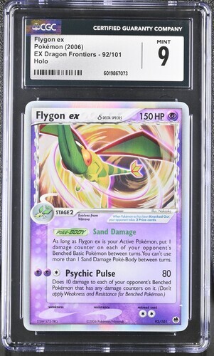 CGC 9 FLYGON EX 92 HOLO EX DRAGON FRONTIERS POKEMON MINT