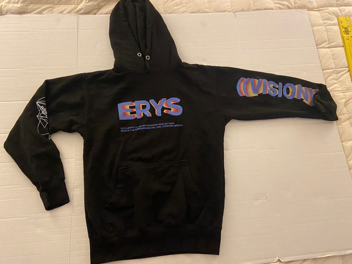 ERYS MENS MSFTSrep Jaden Smith 'SYRE' Black Hoodie Size Small