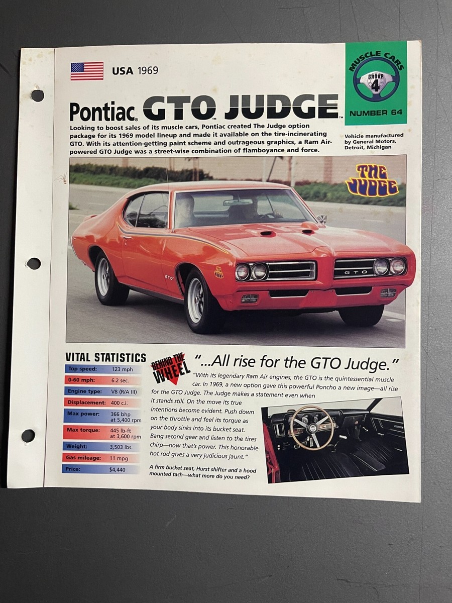 1969 Pontiac GTO Judge Coupe IMP 