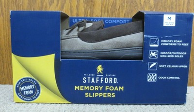 stafford memory foam slippers