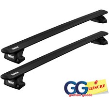 Thule Evo Black WingBars Roof Rack Rail Bars | Audi A6 Avant Estate 2006-2018