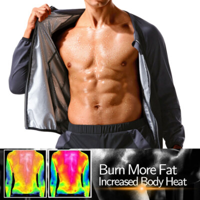 Sauna Shirt for Men Sweat Suit Compression Vest T-Shirt Weight Loss Body Shaper
