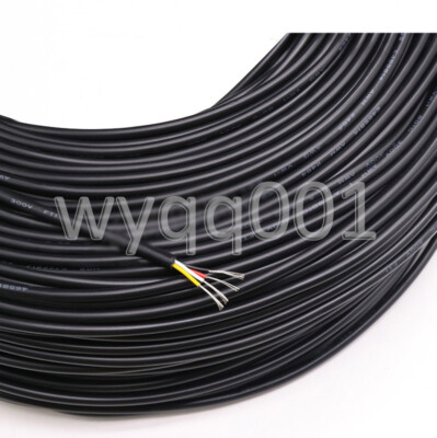 UL2464-28AWG 2/3/4/5/6/8/10 Core Power Cord Soft Cable Signal Control Wire Black