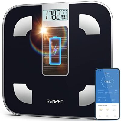 RENPHO Scale for Body Weight Battery-Free Solar Power Digital Bathroom Smart ...