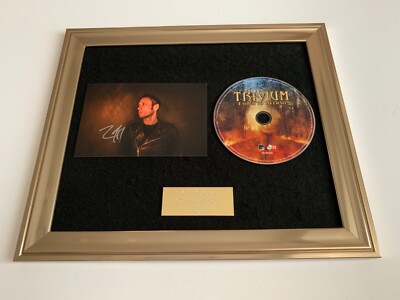 SIGNIERTES/AUTOGRAMMIERTES TRIVIUM - EMBER TO INFERNO GERAHMTE CD PRÄSENTATION. MATT HEAFY