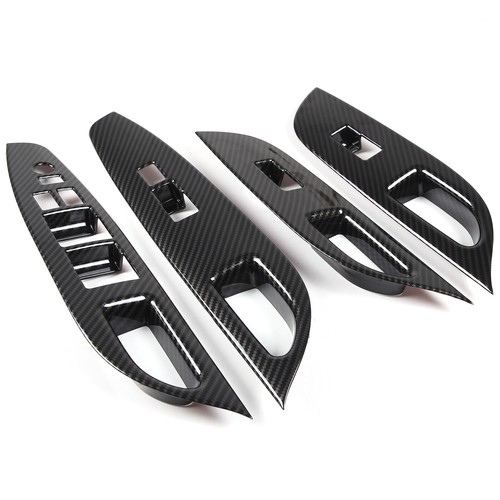 ABS Carbon Look Window Lift Switch Frame Trim Cover For Infiniti G25 G37 2010-13 - Picture 3 of 10