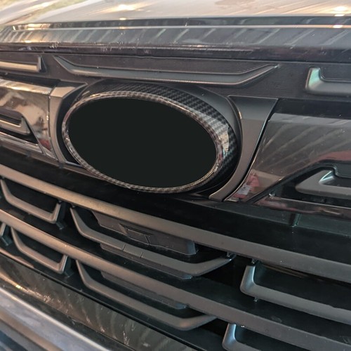 Anillo de insignia frontal + logotipo trasero de fibra de carbono para Subaru Forester 2022 - Imagen 3 de 11