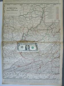 VA WV XL 1893 WESTERN VIRGINIA & WESTERN WEST VIRGINIA Cram RAILROAD