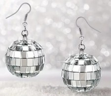 DISCO BALL Earrings Retro Style 70s 80s Y2K Club Dance Party Concert