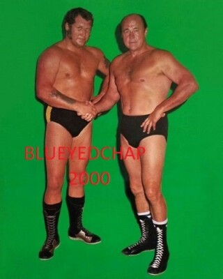 HARLEY RACE & VERNE GAGNE WRESTLER 8 X 10 WRESTLING PHOTO NWA AWA