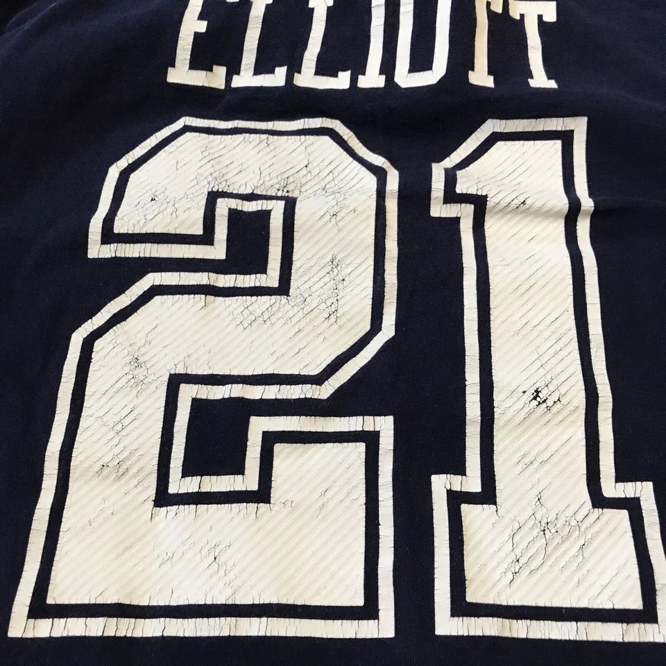 NFL Dallas Cowboys 21 Elliott Hombre L Azul Camiseta A23 Foto 4 de 4