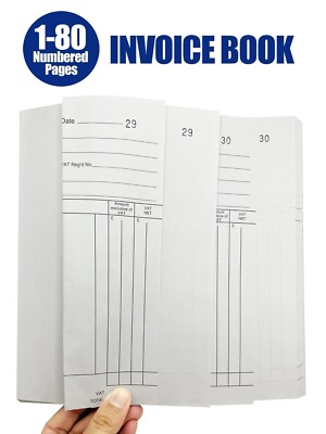 Fattura, Libretto Ricevute Duplicato Numerato 1-80 Pagine Con