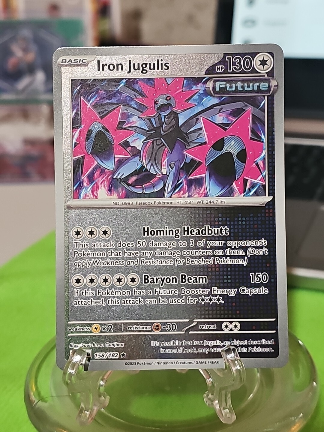 Iron Jugulis 216/182 Paradox Rift Illustration Rare Pokemon NM/MINT