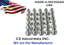 AN3, 3 AN MALE BILLET 6061T6 ALUMINUM WELD ON FITTING BUNG - QTY 25