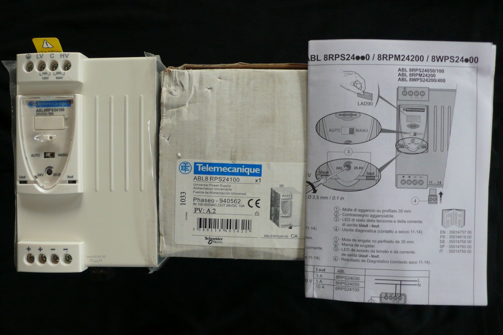 Alimentation Schneider ABL8RPS24100 à découpage 24Vdc 10A