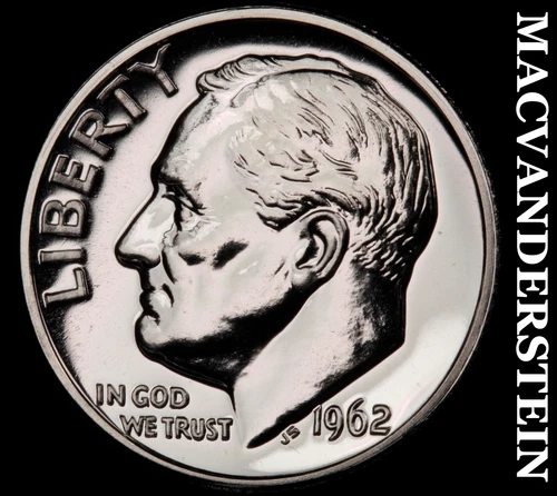 1962 Roosevelt Dime- Silver- Choice Gem Proof Luster No Reserve #J3355
