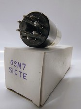VALVOLA RADIO TV VINTAGE SICTE TUBI ELETTRONICI 6SN7  6 SN 7  NON TESTATA