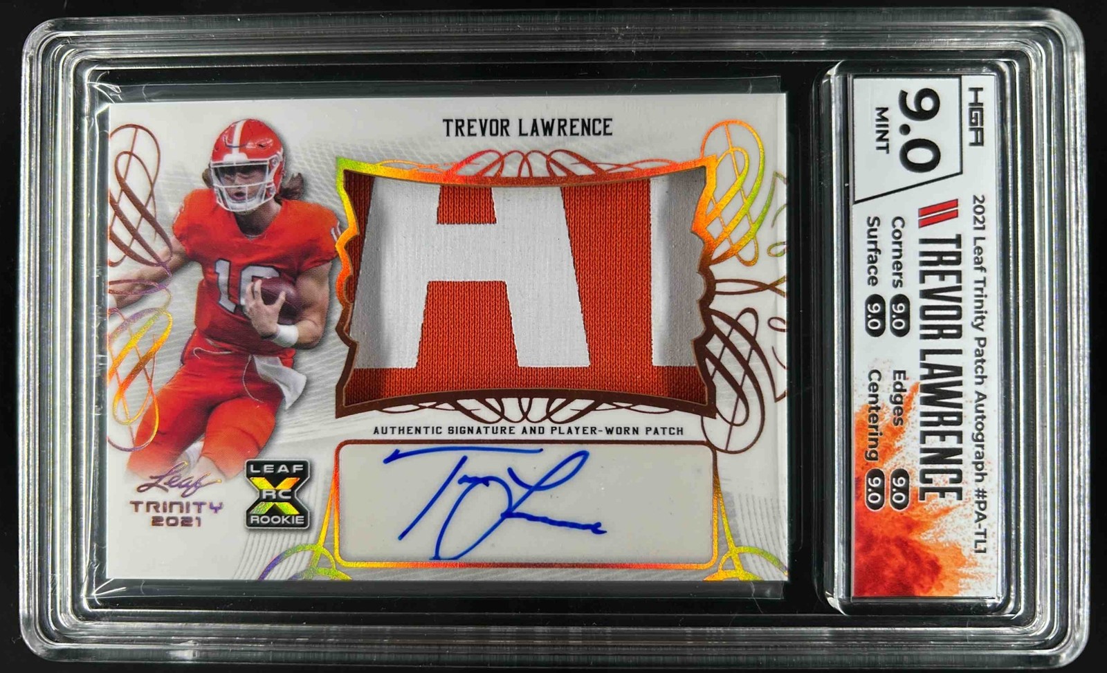 Trevor Lawrence Leaf Trinity Patch Autographs Xrc #PATL1 Base