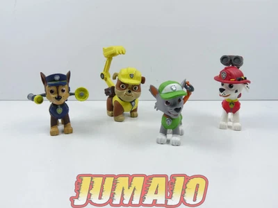 FIGZE : Lot de 4 figurines PAT PATROUILLE Spin master : 5,5cm Chase, Rocky & Mar - Photo 1/4