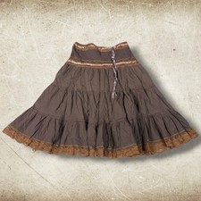 Vintage L.A. Movers Midi Skirt Women  s Size Medium Ruffle Hem Boho Fairy Whimsy