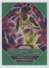 2021 Panini Prizm WNBA Fireworks Green Prizm Jewell Loyd #14 0q5