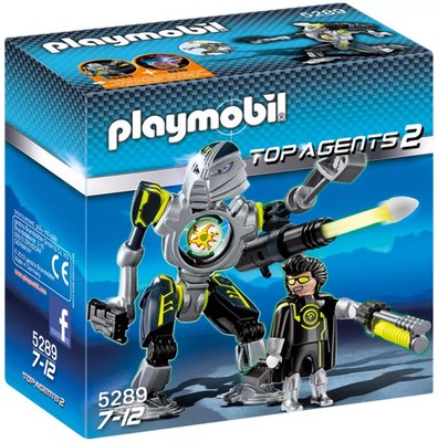 PLAYMOBIL  5289 Top Agents 2 Mega Masters Robo Blaster Roboter Spielzeug SELTEN 