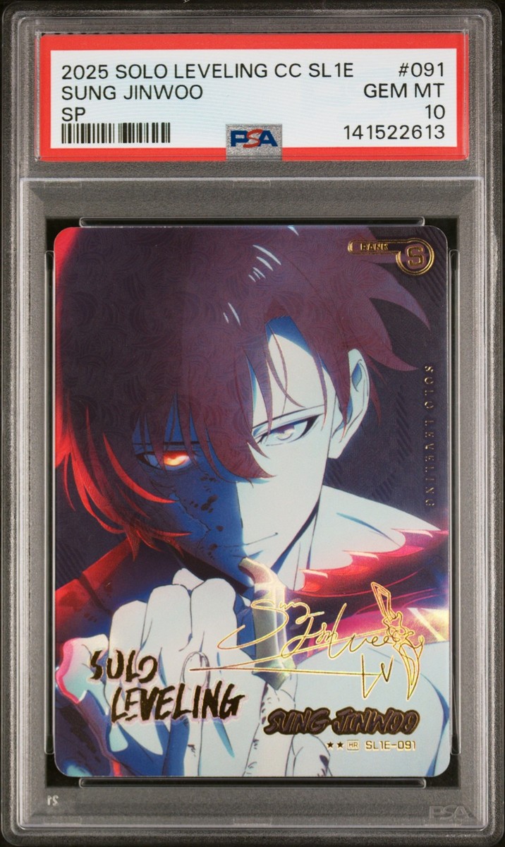 2025 SOLO LEVELING COLLECT CARD SER 1 SP #091 SUNG JINWOO PSA 10