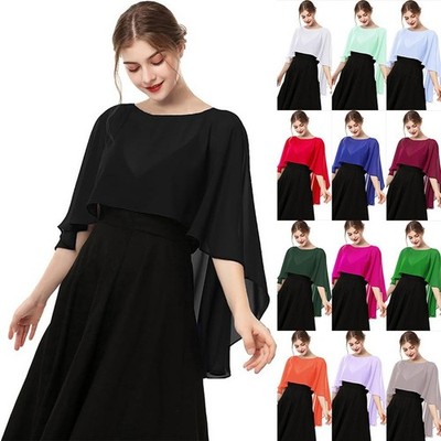 Chiffon Schal Halstuch für Frauen Polyester weich atmungsaktiv Abendkleid Cover
