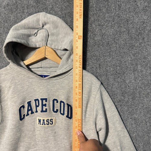 Cuffy’s Of Cape Cod Hoodie Woman’s 14 Embroidered Cotton Blend Gray Y2K - Picture 4 of 9