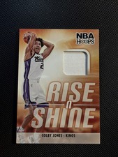 COLBY JONES 2023-24 PANINI NBA HOOPS RISE N SHINE JERSEY/PATCH KINGS RC