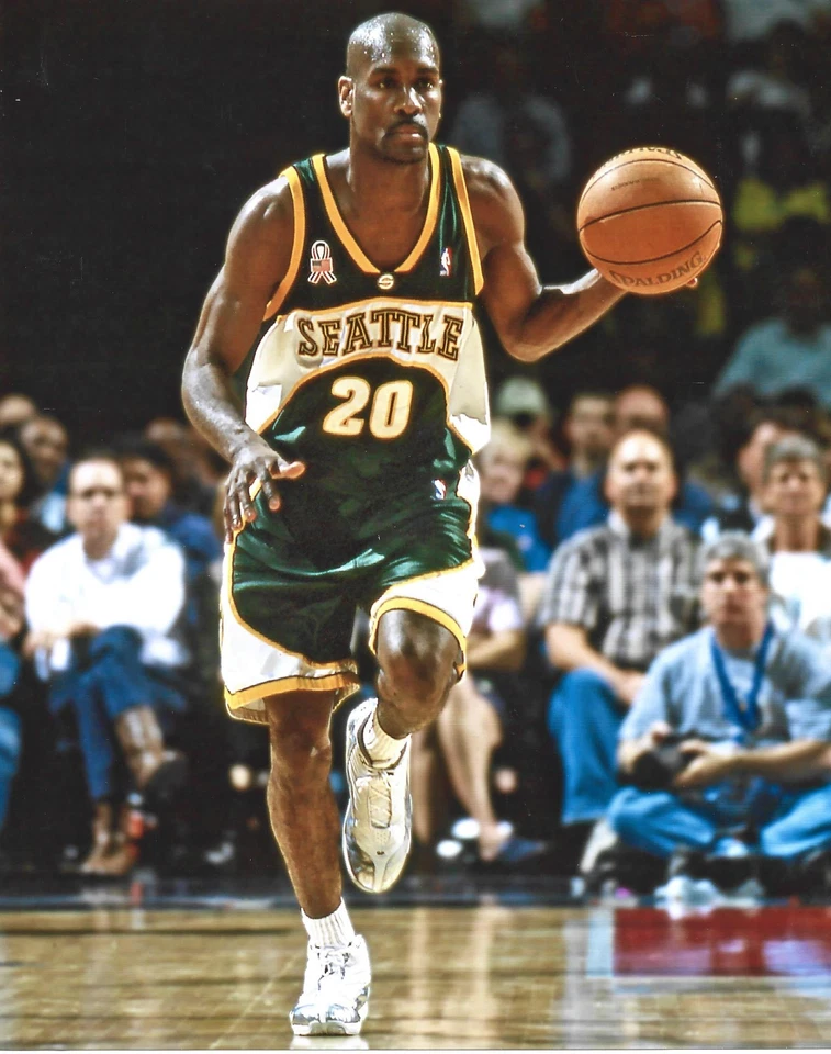 GARY PAYTON CUSTOM FRAME 11X20 PICTURE/AUTO FLOORBOARD JSA CERTIFIED CD16391 - Image 3 of 4