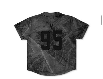 BTS V s/s t shirt GREY/BLACK JERSEY SIZE M