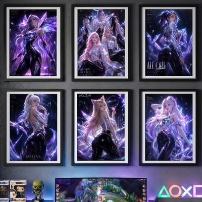 KDA League Of Legends Videospiel Poster Print Premium A4 Dekoration Geschenk