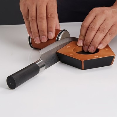 Diamond Rolling Knife Sharpener 5 Angles Sharpening Tool No Power Required Brown