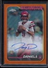 2024 Topps Chrome Jayden Daniels - Chrome Base Auto-Orange /25 RC