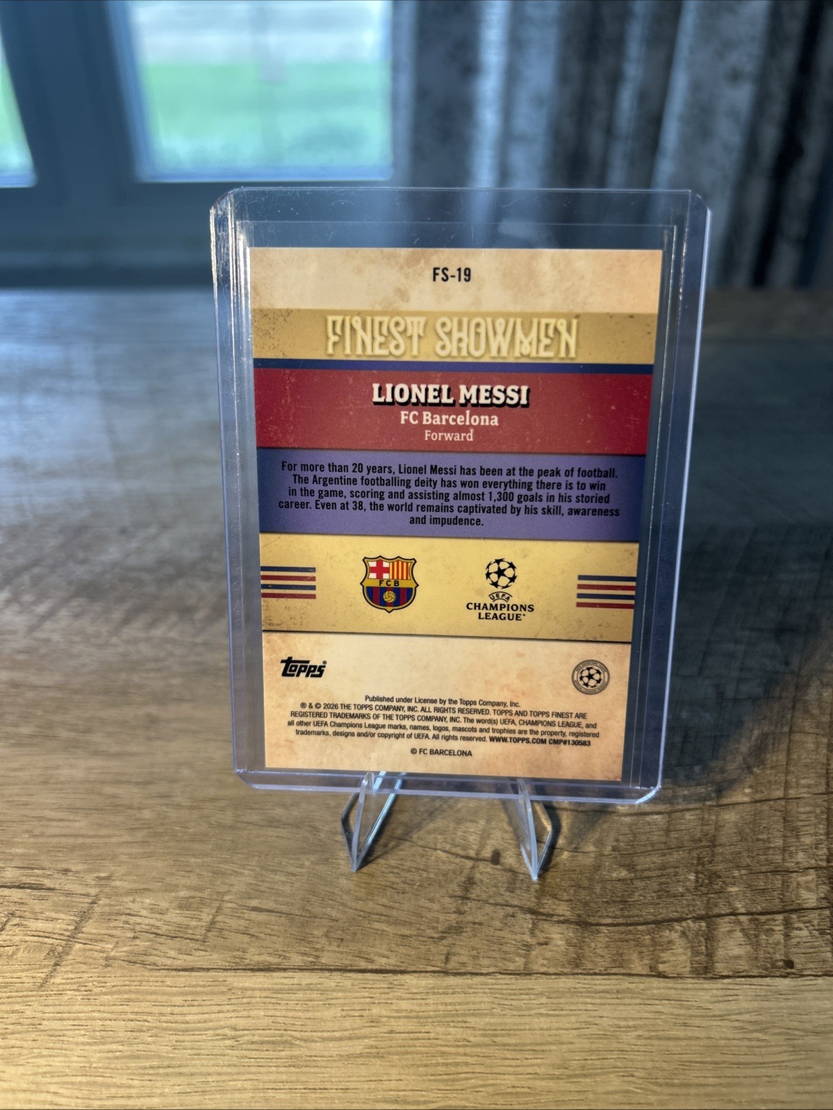 2026 Topps Finest UEFA Lionel Messi Finest Showmen #FS-19 Barcelona view 2